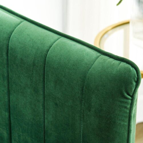 Green Velvet Retro 3-sits soffa med kuddar, 200cm