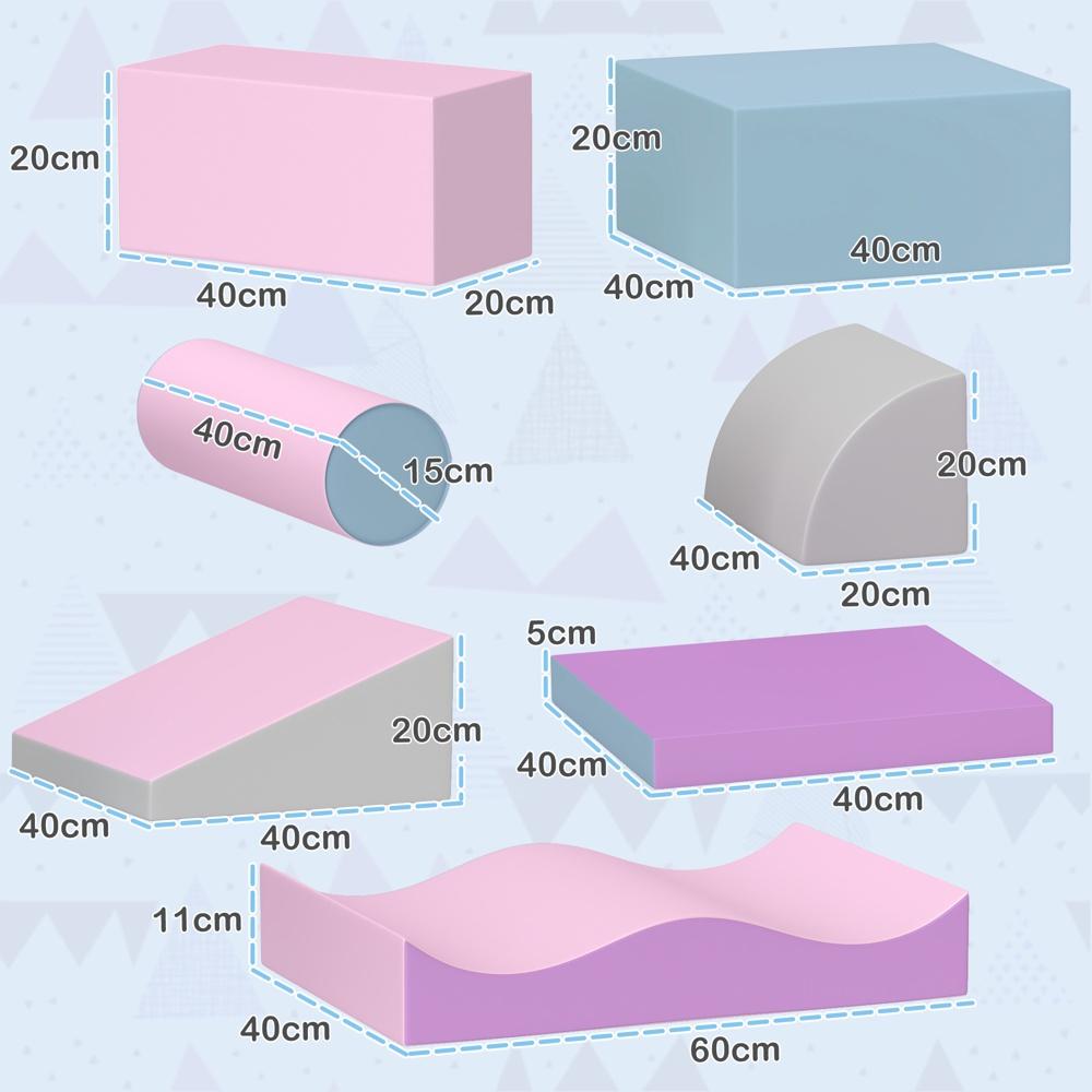 Giant byggklossar i mjukt skum – 7 delar för småbarn i åldrarna 1-3
