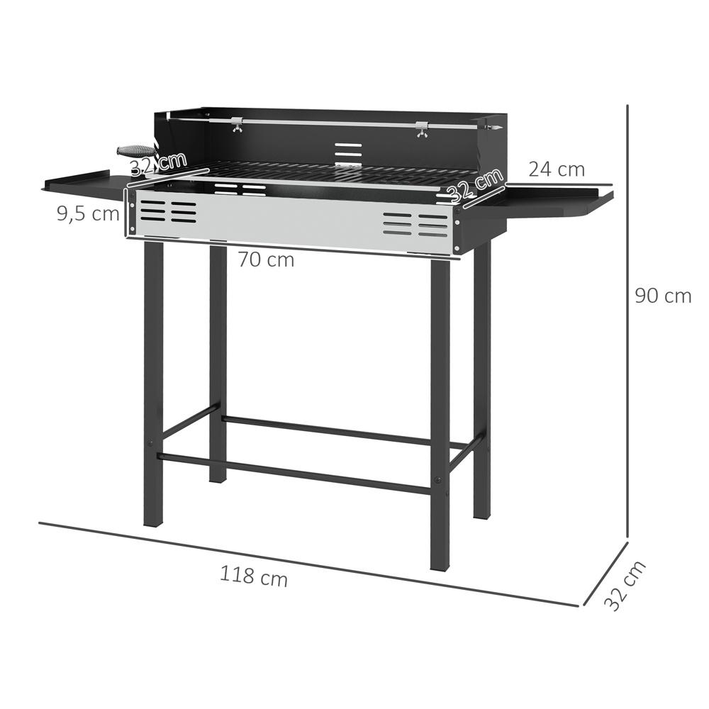 Kolgrill med Rotisserie – Vikbar campinggrill för BBQ-fester