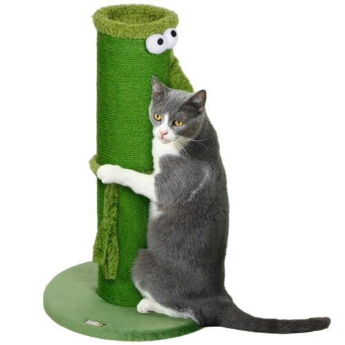 Grön Sisal Cat Scratching Post med mullrande ljud – 63cm