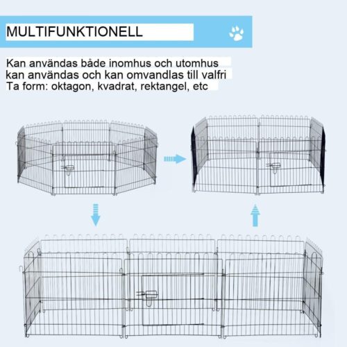 Flexibel valpstaket lekhage – 5 storlekar, säker och hållbar hundinhägnad