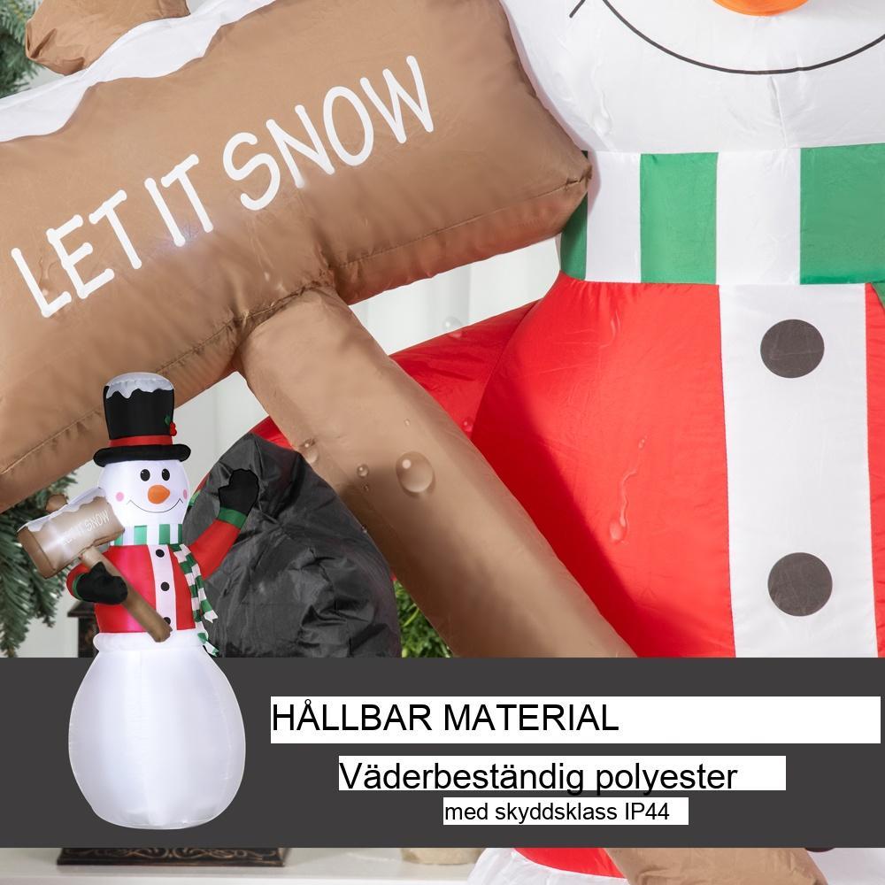 Jätte uppblåsbar LED Snowman Juldekoration inomhus utomhus 6ft