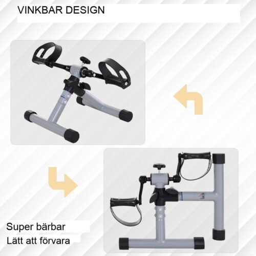 Bärbar hopfällbar minimotionscykel, justerbart motstånd för hemmaträning