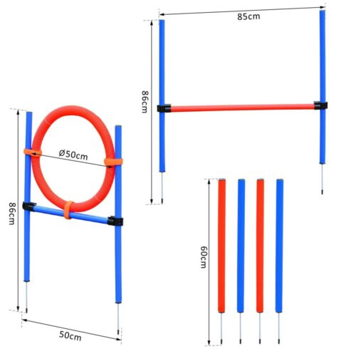 Dog Agility Training Set – Hinderbana, Slalom och Hoop Hoop