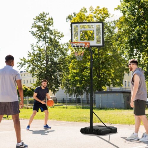 Justerbar basketbåge 260-310 cm med hjul för trädgårdslek