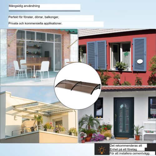 Monopitch kapell för ytterdörr – UV-skyddad, dubbel kapellkonstruktion med enkel installation