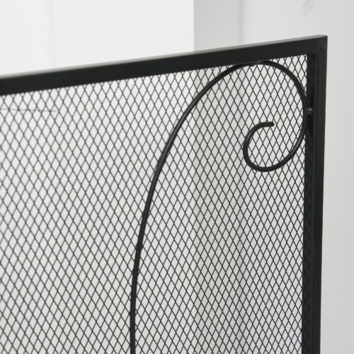 Öppen spis Galler | Tri-Fold Design | Robust metallkonstruktion | 132.5L x 76.5H cm | Enkel rengöring och förvaring