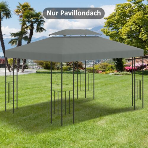 Ersättningstak för lusthus i metall (3x4m) – Andningsbar polyester, slitstark och lätt