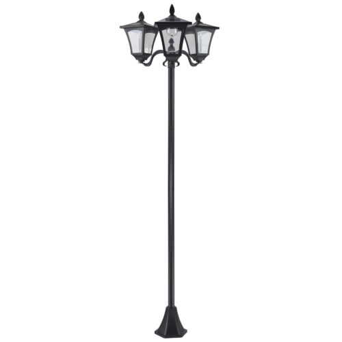 Solar Garden Lantern med 3 Flame Solar Lights – Automatisk ljussensor och 6-timmars kontinuerlig belysning | Hög ljusstyrka 120 lumen, IP44 vattentät, hållbar design i rostfritt stål