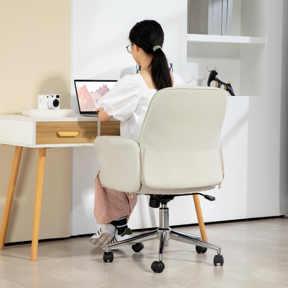Ergonomisk gungande kontorsstol med höjdjustering | Modern design och maximal komfort