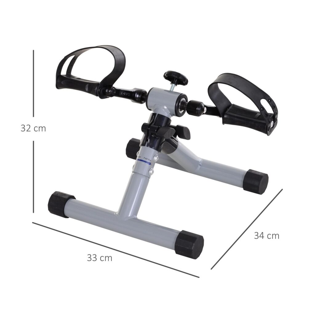 Mini-motionscykel för ben- och armträning | Justerbart motstånd och vikbar design för hemmaträning