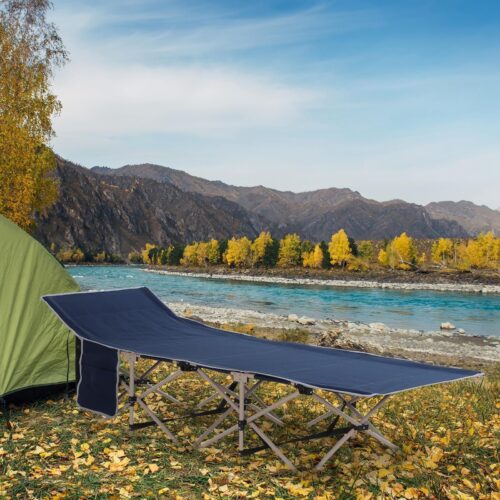 Fältsäng vikbar campingbädd | Hållbar stålram och vattentätt Oxford -tyg | Kompakt och bärbar design