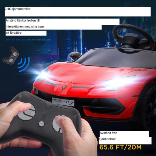 Luxury Electric Kids ’Car with Remote Control och MP3 Player-Lamborghini Aventador Style för 3-5-åringar