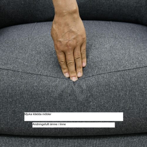 Fåtölj med justerbart ryggstöd och fotstöd, robust stålramstöd upp till 150 kg, tidlös design för maximal komfort