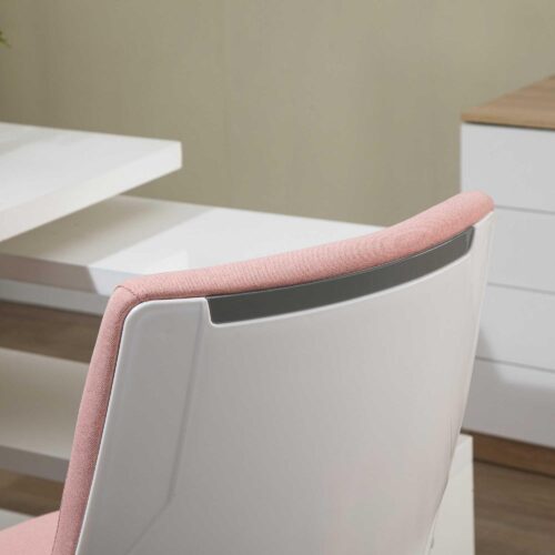 Ergonomisk kontorsstol med svankstöd – Höjdjusterbar design, rosa vippfunktion | Perfekt för hemmakontor och spel