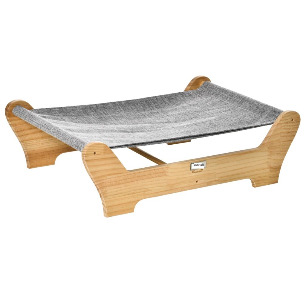 Hängmatta med kattsäng och ram - Komfort i alla väder med robust konstruktion i furu | Maskintvättbar kudde Design