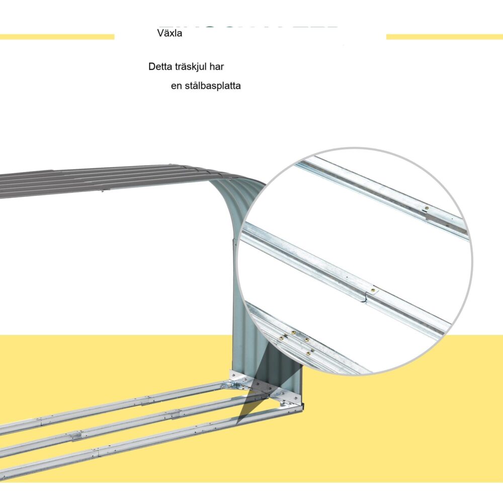 Slitstarkt ställ för vedskydd i stål (0,85 m³) – rustik design med insynsskydd och avdelare för uteplatsen