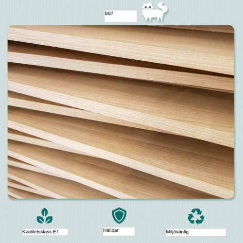 Mysig väggmonterad kattsäng med plyschbädd – sparar golvyta och böjd design för säkerhet | Enkel montering, slitstarkt MDF-material (41x28x21cm)