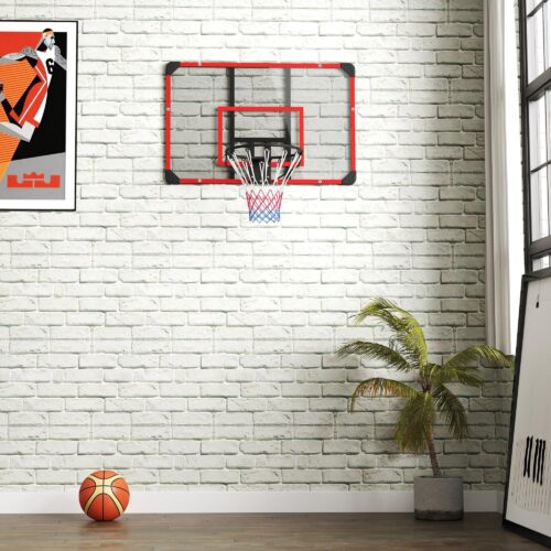 Väggmonterad basketkorg med slitstark stålkonstruktion – perfekt för inomhus- och utomhusbruk