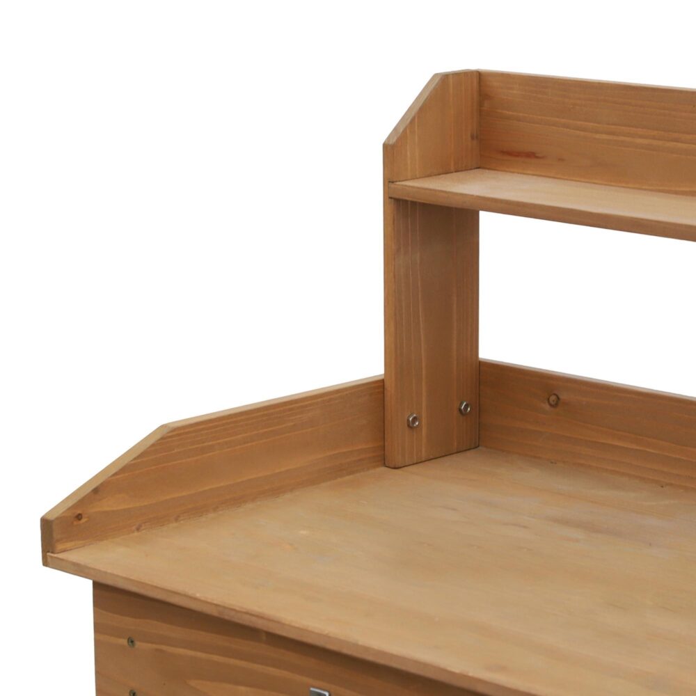 Trädgårdsmästarbord med inbyggd diskbänk och förvaring – rymlig design för växtvård, väderbeständig granträkonstruktion
