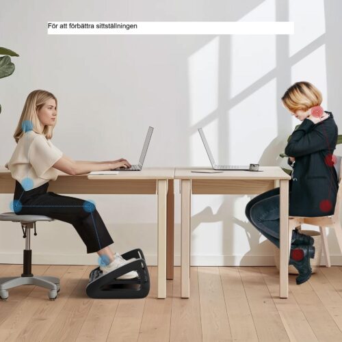 Ergonomiskt fotstöd med höjdjustering i 6 nivåer för förbättring av hållningen och avslappnande fotmassage