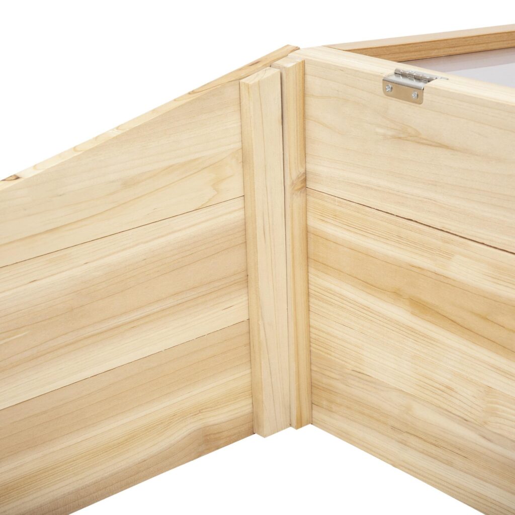 Växthus Cold Frame Box i trä - Skydd under växtsäsongen med förlängd växtsäsong med robust träkonstruktion och polykarbonatöverdrag