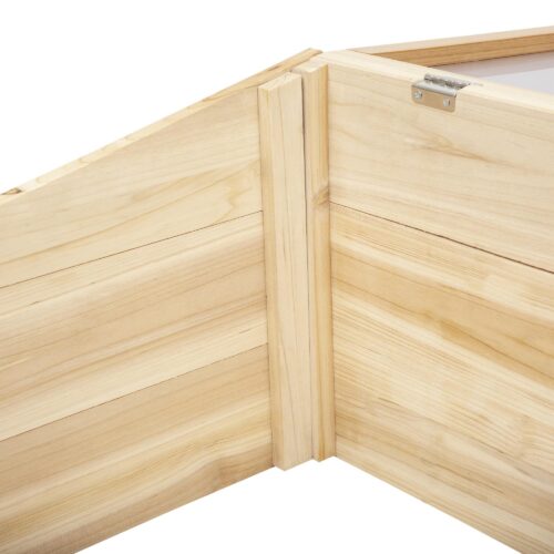 Växthus Cold Frame Box i trä – Skydd under växtsäsongen med förlängd växtsäsong med robust träkonstruktion och polykarbonatöverdrag