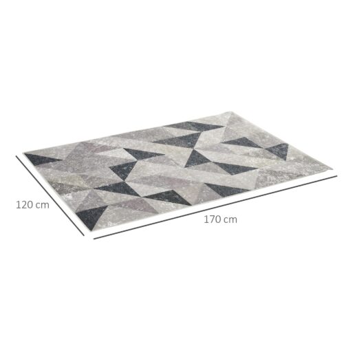Modern matta 170×120 cm geometrisk design med mjukt underlag för komfort och ljuddämpning