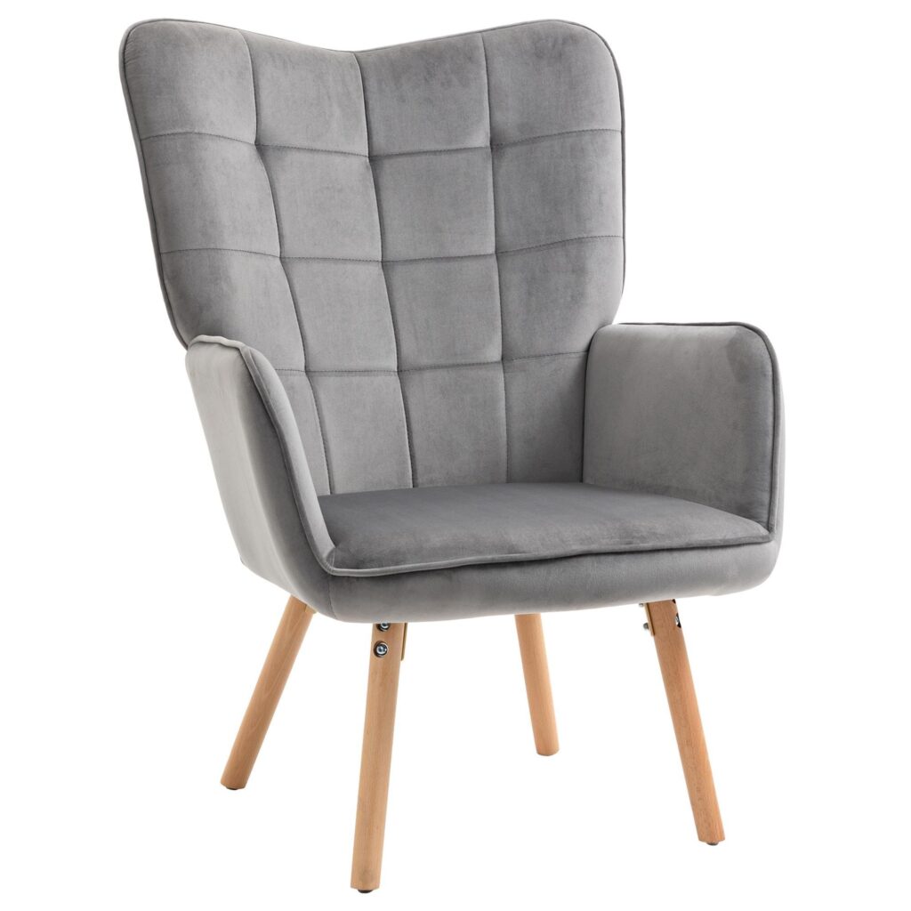 Modern sammetslen polyester matstol med armstöd och ryggstöd, bekväm sits och hög ryggdesign, robusta ben i bokträ
