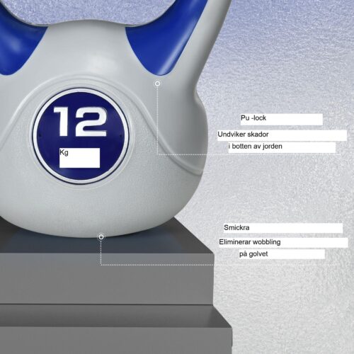 12KG Kettlebell – Perfekt för hemmaträning | Golvvänlig design med stabil och säker passform