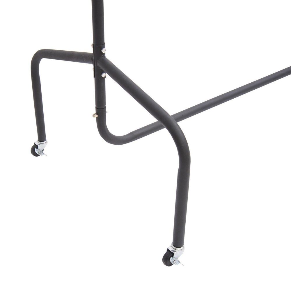 Robust 150x60x170cm klädställning med enkel montering och 360° hjul för tunga plagg
