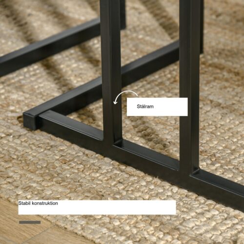 4-delad modern matgrupp med platsbesparande design | Neutralt grått bord, 2 pallar, 1 bänk
