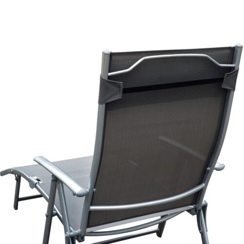 Garden Lounger Deck Chair – Justerbart ryggstöd och hopfällbar design för utomhuskomfort med dyna