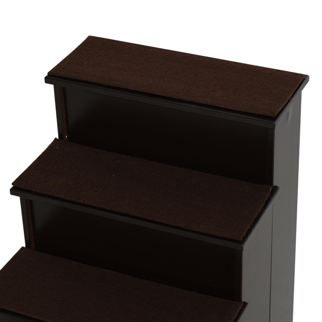 Pet Stairs Hund och katt med LÄTT KLÄTTRING - Robust MDF-konstruktion för säker rörlighet, stöder upp till 30 kg