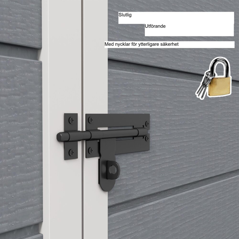 Trädgårdsskjul 1,54m³ – Rymligt förråd med låsbar dörr och ljust fönster | Hållbar aluminiumkonstruktion
