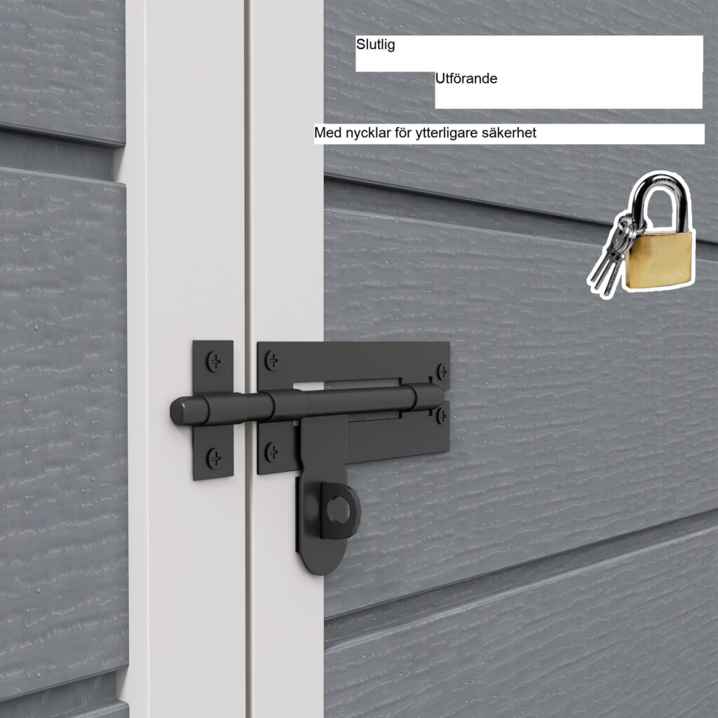 Trädgårdsskjul 1,54m³ - Rymligt förråd med låsbar dörr och ljust fönster | Hållbar aluminiumkonstruktion