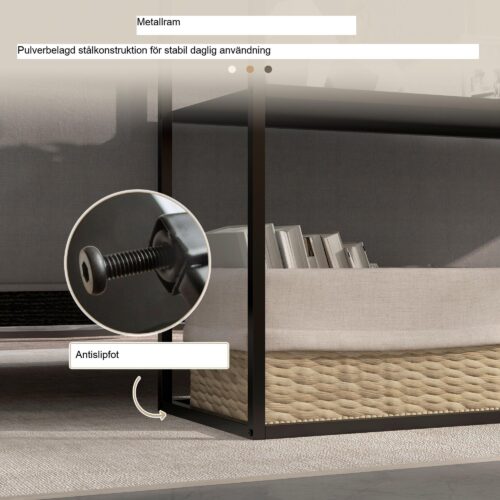Elegant stålkonsolbord 2-vånings hallförvaringslösning med anti-tilt säkerhetsdesign för mångsidig användning