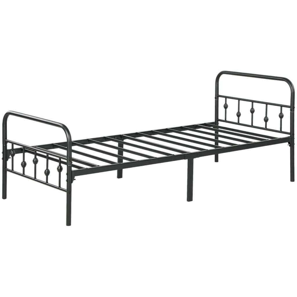 Hopfällbar sängram i metall för 200x90 madrass med 32 cm förvaringsutrymme: enkel installation och tyst sömn