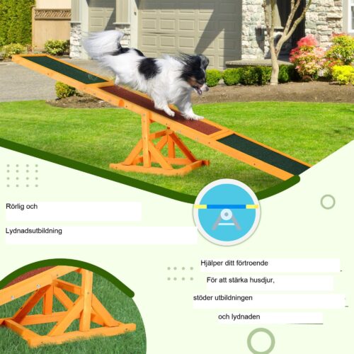 Dog Rocker Agility Seesaw – Robust och halkfri för valpar och hundsporter | Främjar träning och anknytning
