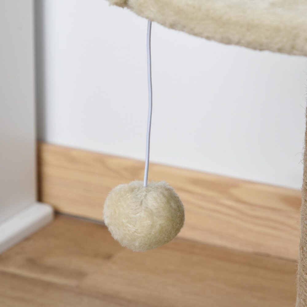 Litet klösträd med klösträd i jute och mjuk plyschbädd för komfort – enkel montering och stabil design