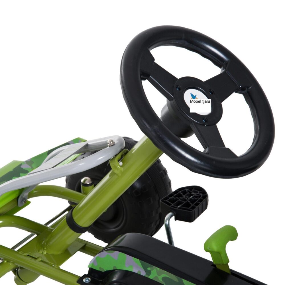 Barn Go Kart Pedalbil med justerbart säte och handbroms – terrängdesign för 3+ år