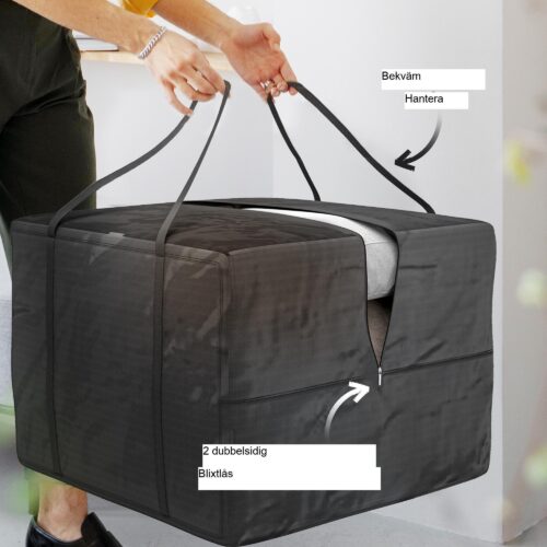Extra stor 600D Oxford förvaringsväska – Vattentät och UV30+ skydd, 384L kapacitet, hållbar och lätt, perfekt för camping, resor och utomhusbruk.
