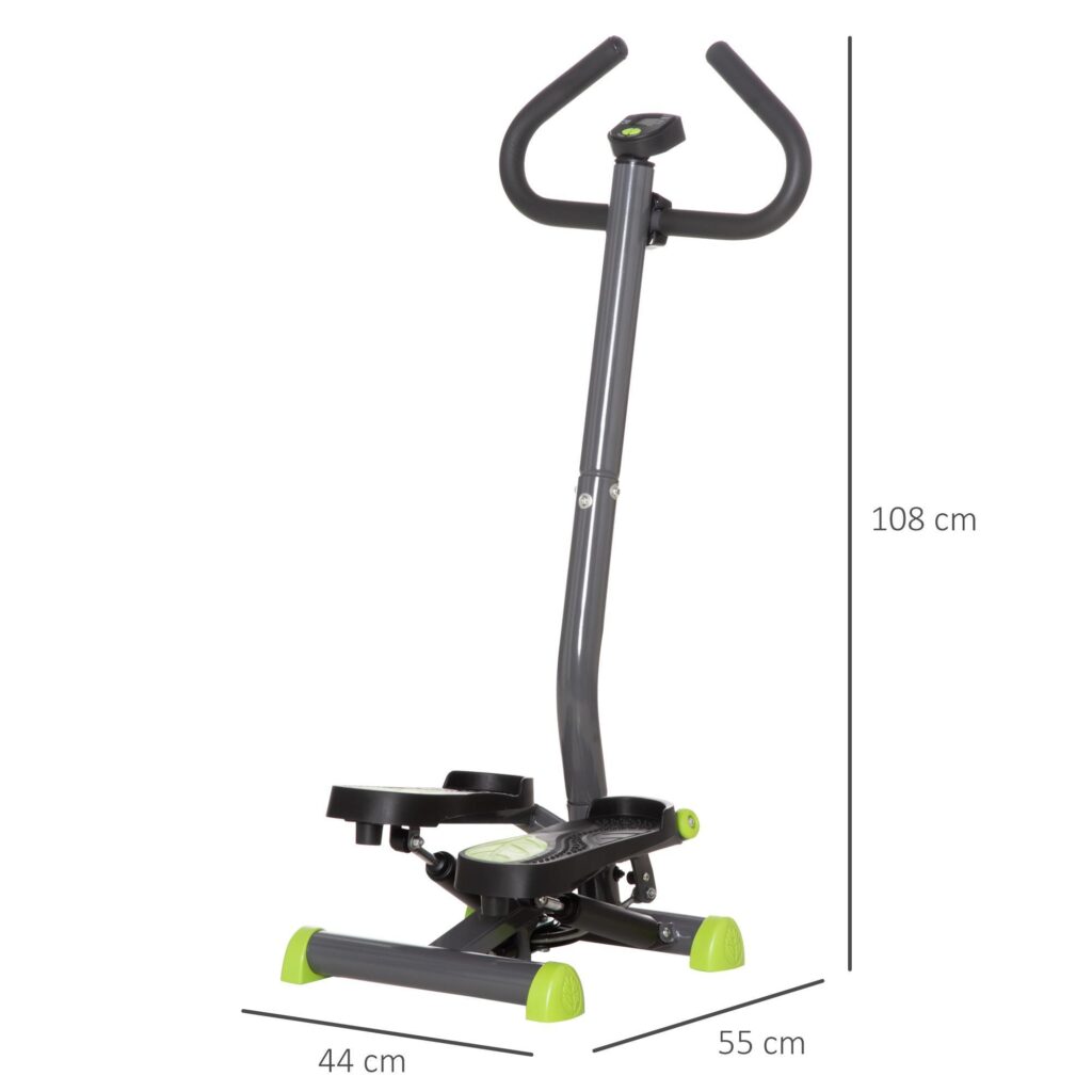 Motionscykel Stepper med LCD-skärm - Skonsam Fitness Swing Stepper för hemmaträning