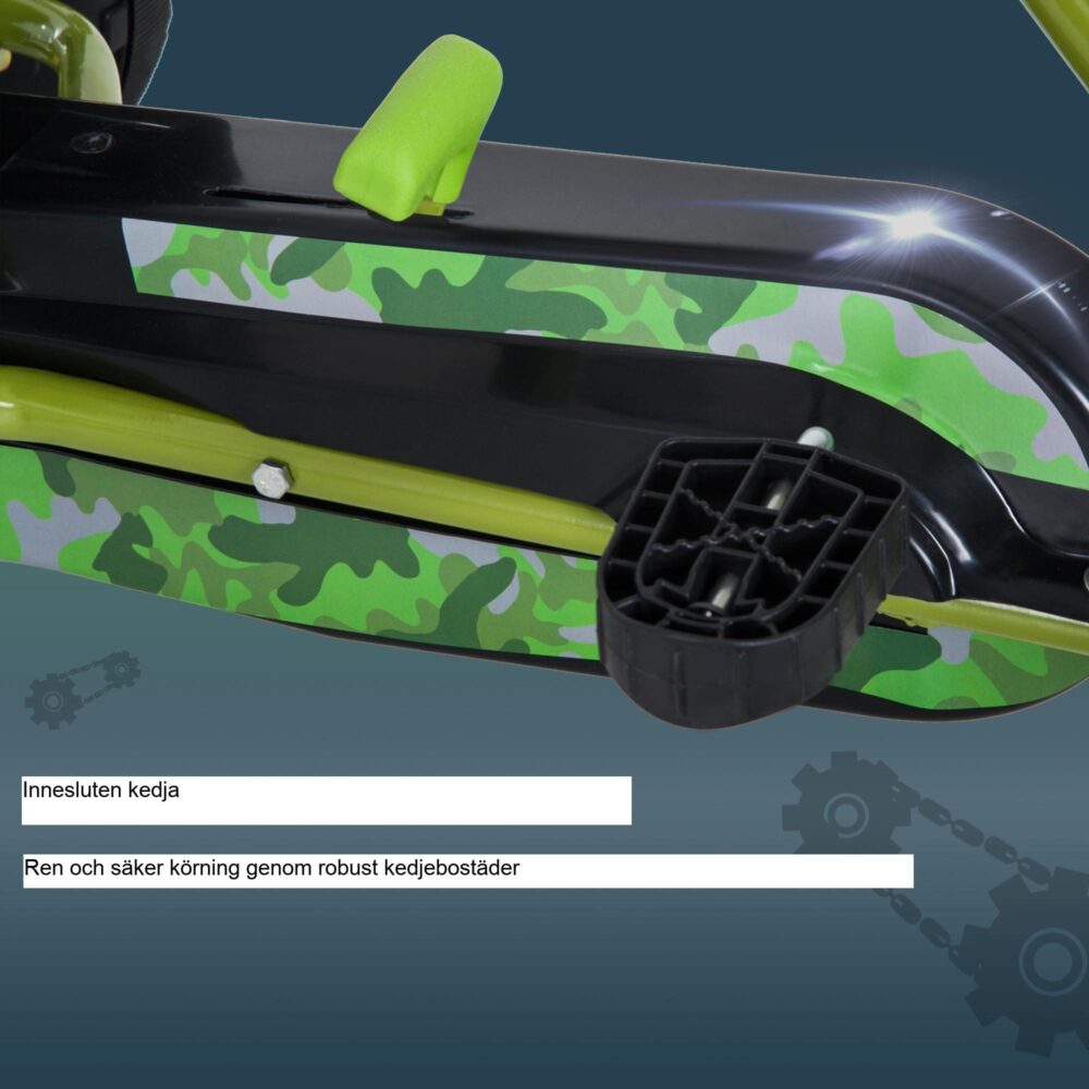 Barn Go Kart Pedalbil med justerbart säte och handbroms – terrängdesign för 3+ år