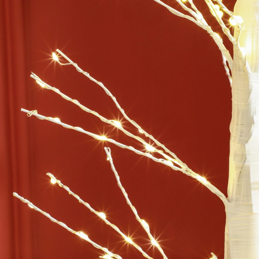 150 cm konstgjort ljusträd med 600 LED varmvita lampor för festlig glädje - realistisk design, anpassningsbara grenar, perfekt för inomhus- / utomhusbruk