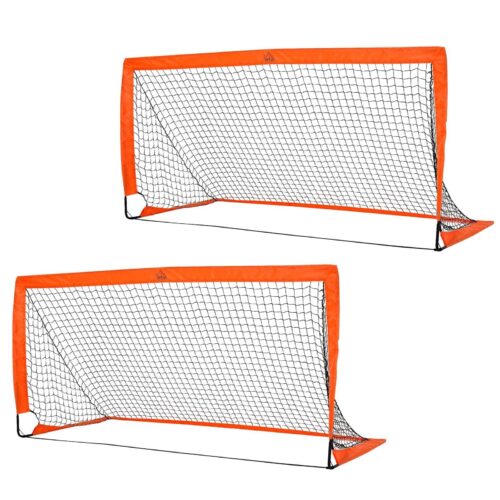 Vikbara Mini Fotbollsmål Set med 2 – Robust Metallkonstruktion, Bärbar Design Med Bärväska