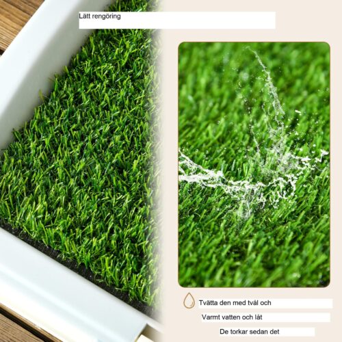 Puppy Toilet Matte med konstgräs – enkel träning och enkel rengöring, 3-lagers design för inomhus/utomhusbruk | 63×48.5cm Blå