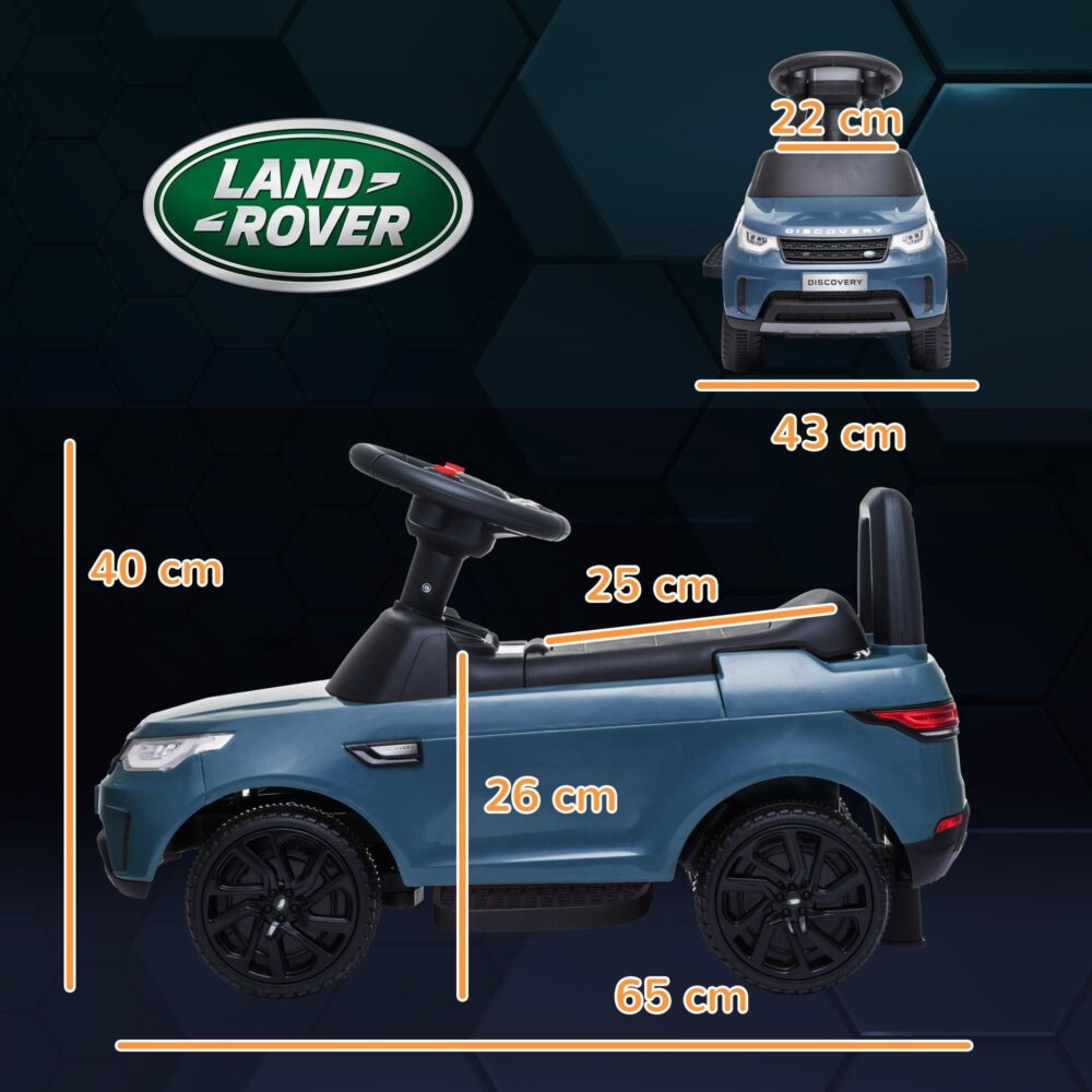 Land Rover Kids elbil 2-i-1 med bildläge, musik, horn och strålkastare – Hållbar design för asfalt och utomhusytor, lämplig för åldrarna 1,5-5 år