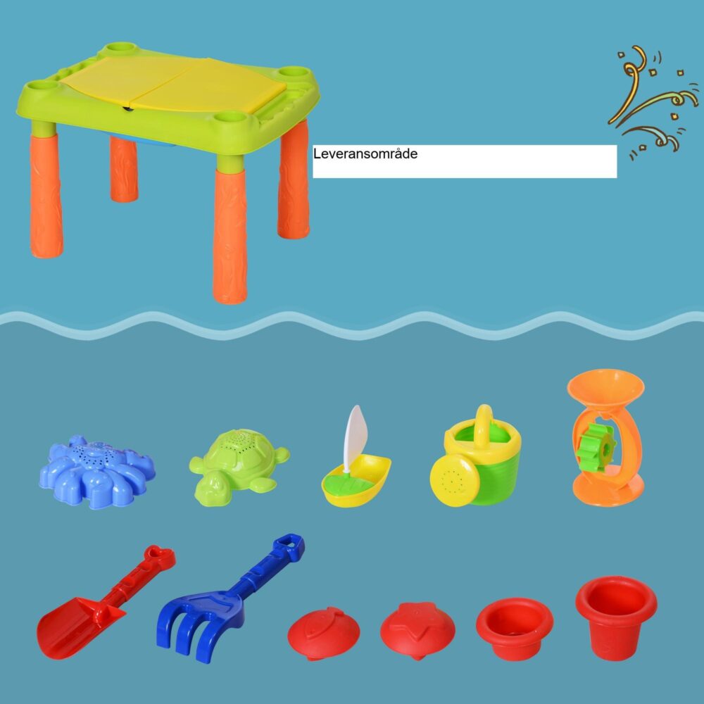Strandlekbordsset för barn – Oändligt kul på stranden med 16-delars tillbehörsset, hållbar plast och säker design