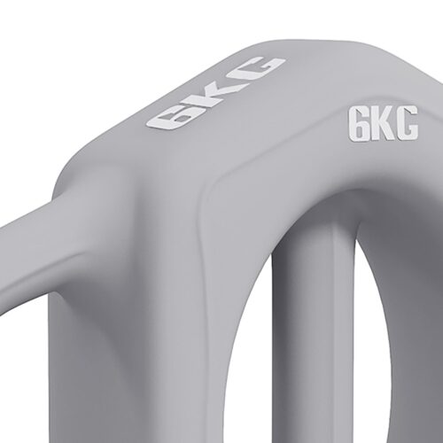 3-i-1 hantel för styrketräning – mångsidiga greppalternativ, golvvänlig design, 6 kg metallkonstruktion